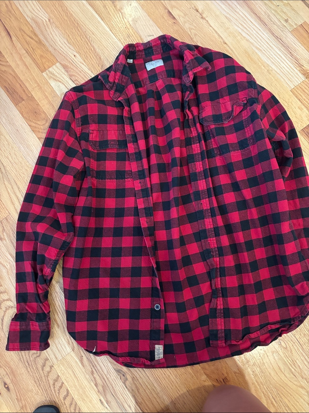 Jachs Red and Black Buffalo Plaid Button-Down Shirt